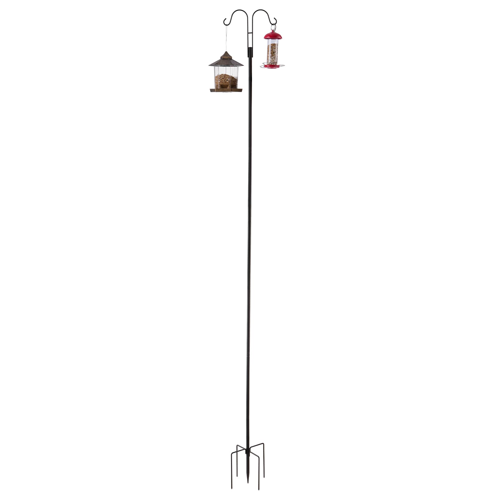 Double Shepherds Hook 8 Pack 108 Inch Heavy Duty Bird Feeder Pole_voghion.com